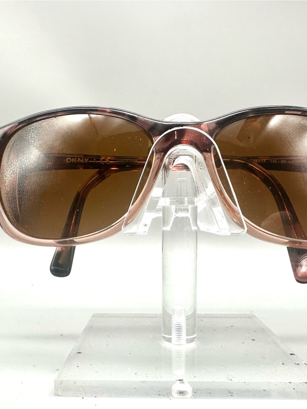 DKNY DY 4093 Brown Tortoise Shell Eyeglasses Womens Rectangular Frames 3556/13